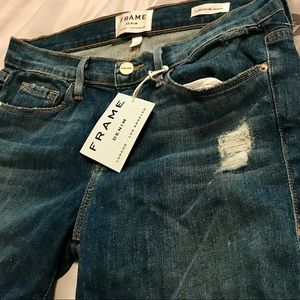 FRAME Le Skinny de Jeanne distressed ripped NWT